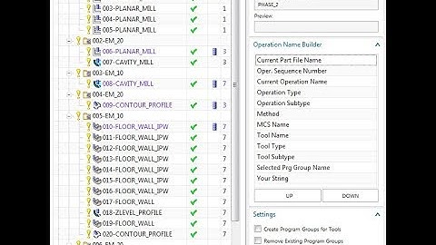 Operation Navigator Wizard- auto-rename CAM operations in NX