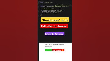 Read more read less in HTML CSS and JavaScript #coding #jsdev #htmlcss #javascriptwebdevelopment
