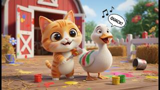 Kitty’s Messy Paint Day | Fun Color Learning Song for Kids | Creative Art Nursery Rhymes