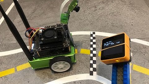 Jetbot; M5stack core2 controller (UDP) + Line follow