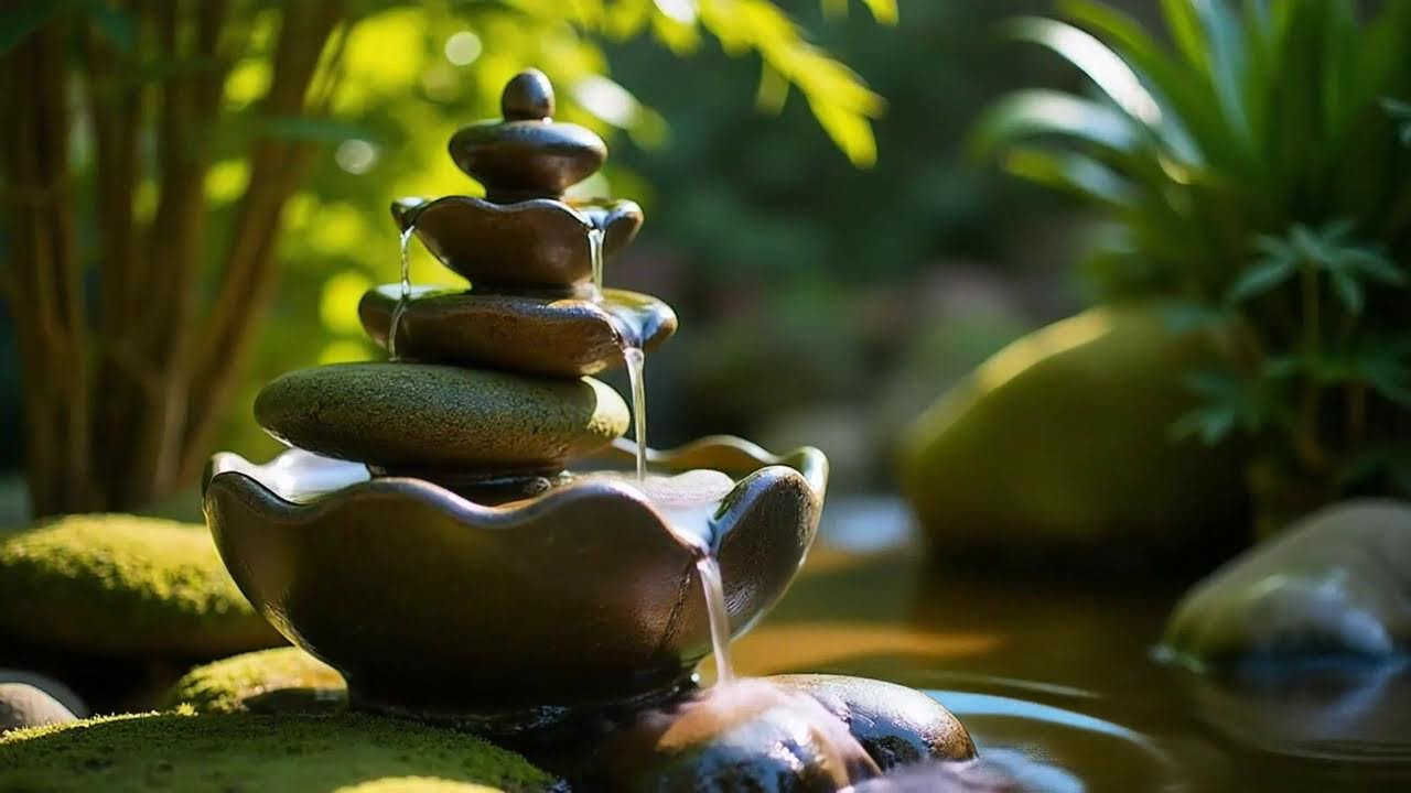 Celestial Serenade & Bamboo Water Fountain | Deep Sleep Mix for Insomnia & Zen
