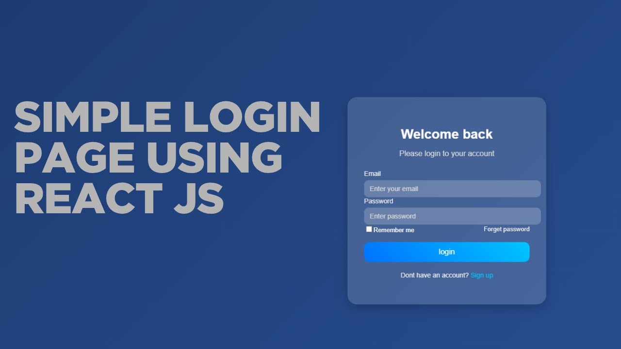 🔐 Simple Login Page using React.js & Node.js | Full Login System ...