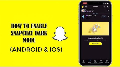 How To Get Snapchat Dark Mode | Easy! ( Iphone & Android)