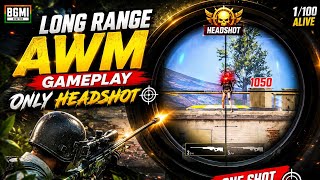 1000+ Meter AWM Headshots 😱 | Long Range One Shot One Kill | BGMI Gameplay