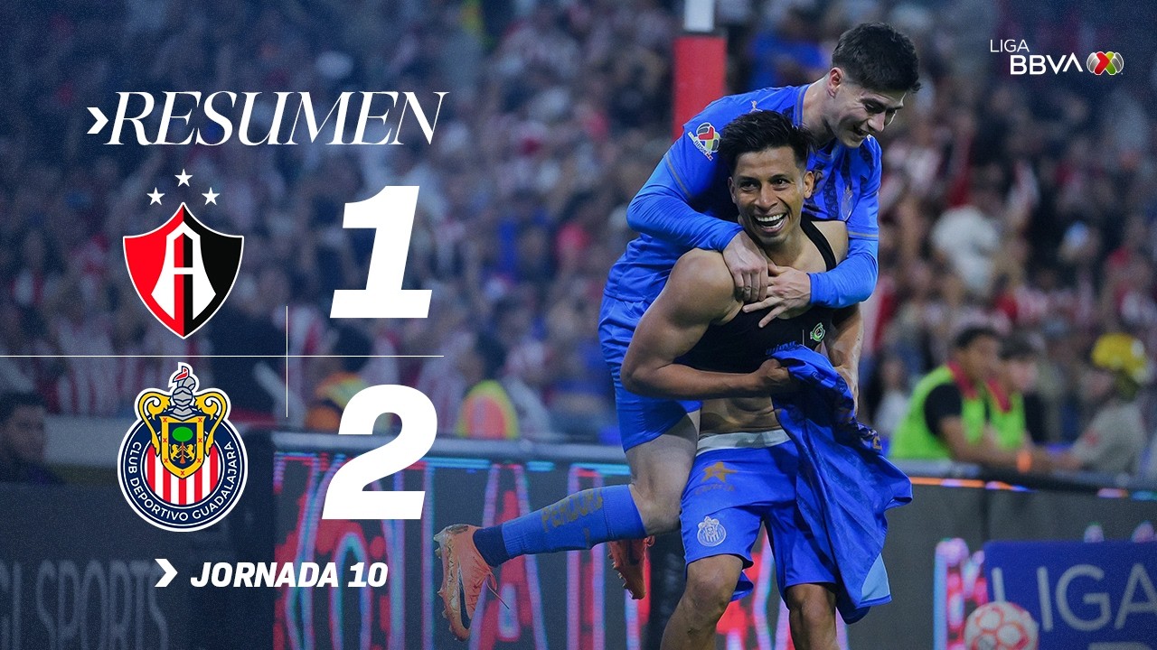 ATLAS 1-2 CHIVAS | Guadalajara y el Clásico Tapatío se pintan de rojiblancos | J10 Con México C26