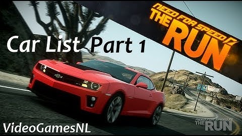 Need For Speed: The Run | Official Cars List Part 1 [Xbox 360 | PS3 | PC] [HD]