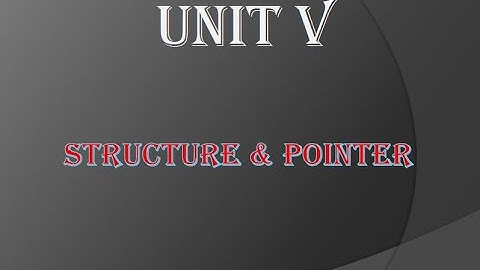 C Programming Structures Part 1
