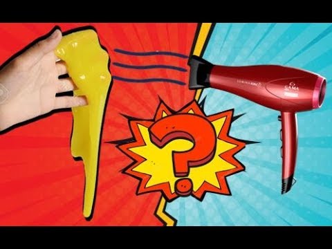 FIZ um SLIME com SECADOR DE CABELO