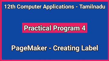 12th Computer Applications || practical program 4 || PageMaker - Creating Label #CMWay