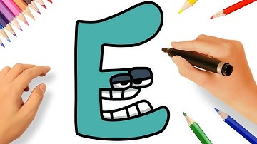 HOW TO DRAW ALPHABET LORE E