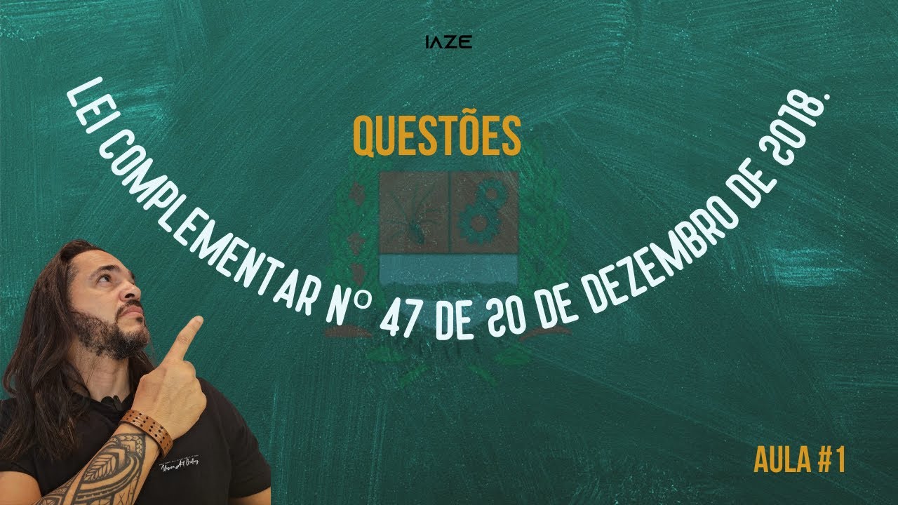 URGENTE!!! AULA #1 - LEI COMPLEMENTAR Nº 47 DE 20 DE DEZEMBRO DE 2018 - MUNICÍPIO DE INDAIATUBA/SP