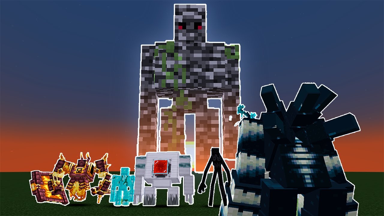 BEDROCK GOLEM vs ALL STRONGEST BOSSES! - Minecraft Mobs Battle - YouTube