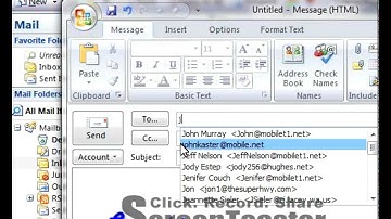 Outlook Address Cache