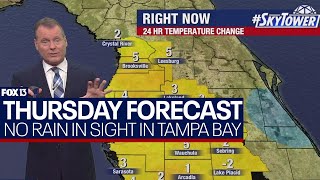 Tampa weather April 25, 2024 | no rain in sight in weather pattern