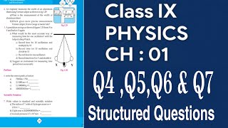 Class IX Physics Chapter 3 Structured Questions No 4 , 5 , 6 &amp; 7