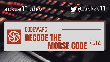 Decode the Morse code