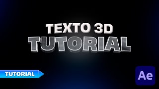 Como fazer TEXTO 3D no After Effects!