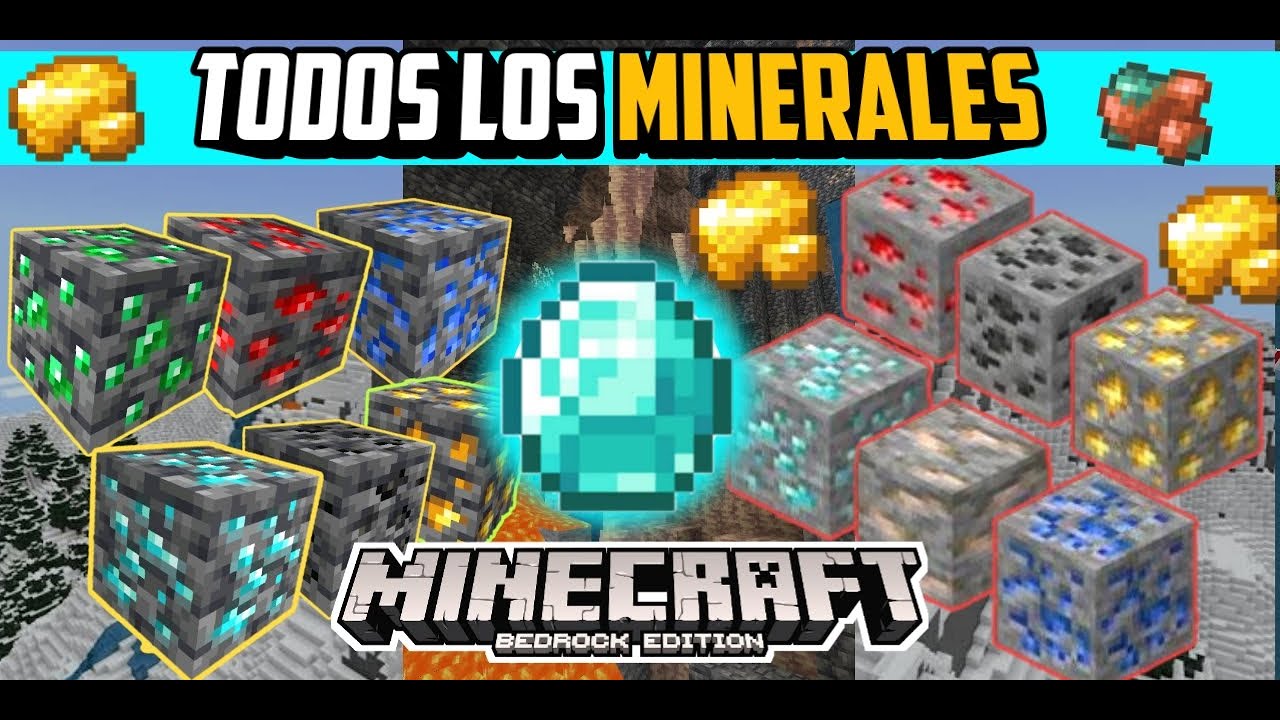 ENCONTRAR TODOS LOS MINERALES DE Minecraft PE 1.18 Caves & Cliffs - YouTube