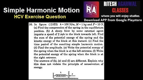 Simple Harmonic Motion || Exercise Question 16 Solution || Concepts of Physics || HCV
