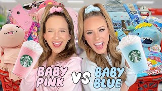 BABY PINK 🌸👛 VS BABY BLUE 🩵💎 TARGET SHOPPING CHALLENGE