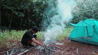 Camping || Bersantai menikmati suasana siang dan malam di hutan tambang batu kapur