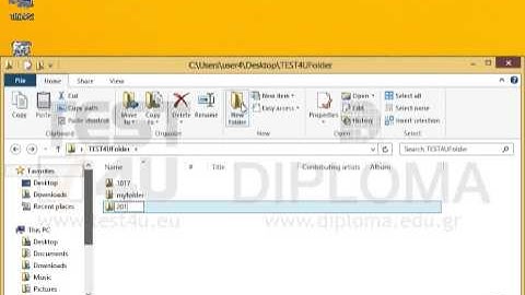 You can see theTEST4UFolder folder on your desktop. Create the following 3 subfolders: folder1,...