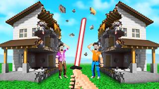 Cutting A WHOLE HOUSE In Half in Teardown Multiplayer