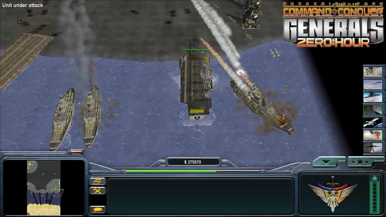 USA Rogue with Naval Support 1 vs 5 China EMP&Napalm | Command and ...