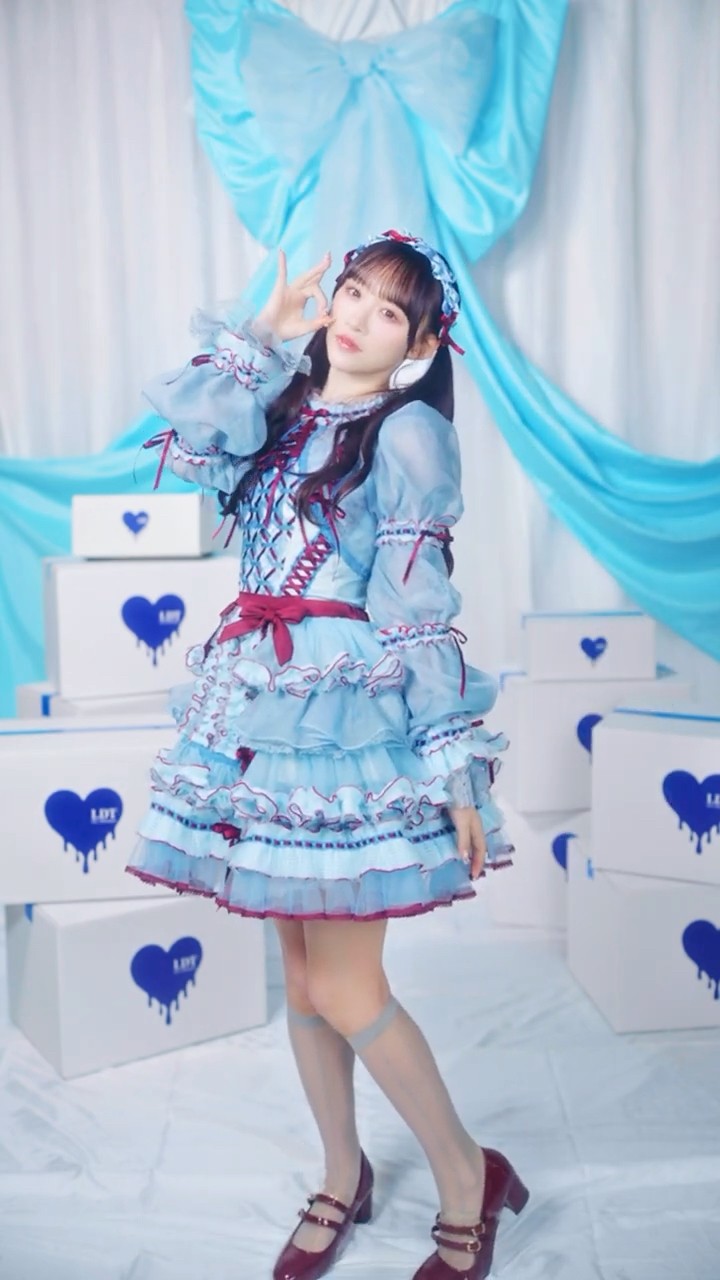 劇薬中毒」歌唱衣装 全身Dance ver.🩵❤️#イコールラブ #イコラブ