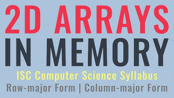 Implementation of 2D Arrays in Memory | Row major & Column major forms