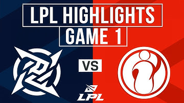 NIP vs IG Highlights Game 1 | LPL 2024 Spring | Ninjas in Pyjamas vs Invictus Gaming