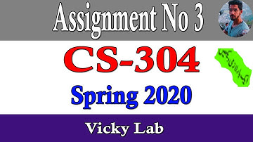 CS304 Assignment No  3 Spring 2020 Complete Solution by vickylab