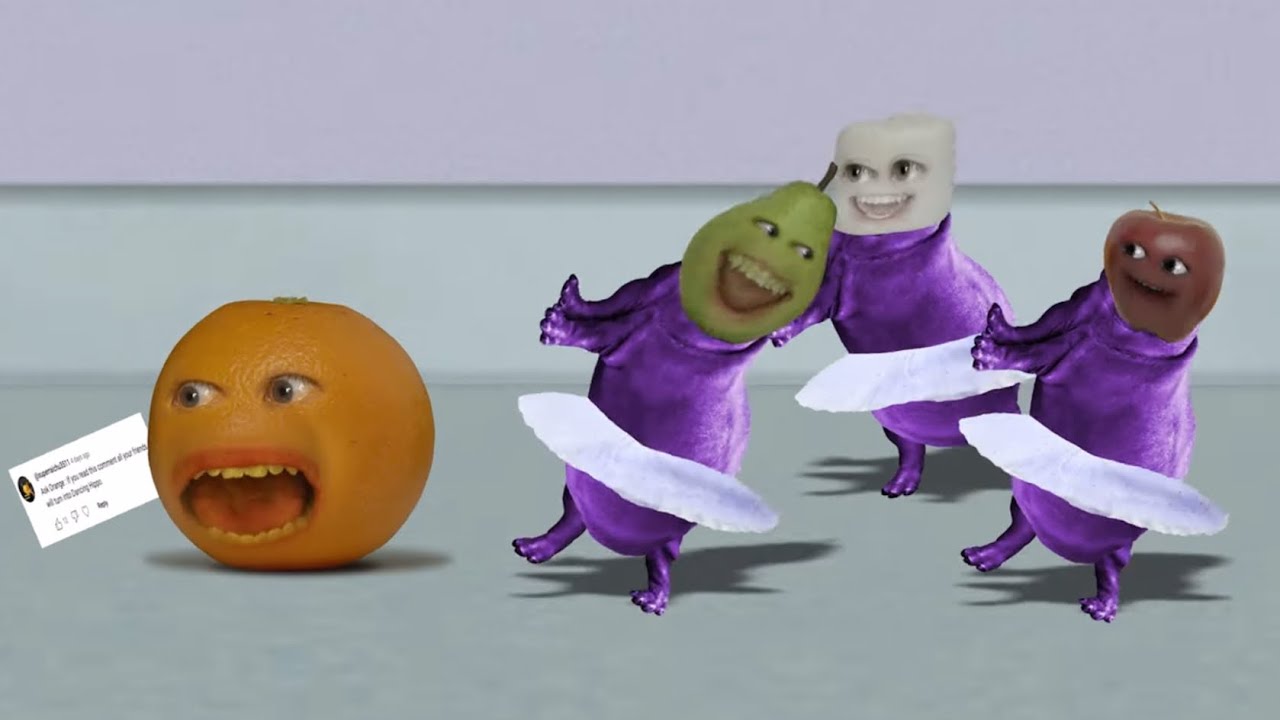 Annoying orange’s friends turn into dancing hippos