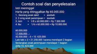 contoh soal mawaris