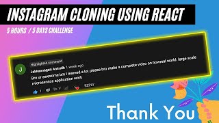   Best User Feedback: Full Stack Development Course - Instagram Cloning