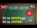 15.09.2019 dagi Jonli efirda berilgan savollarga aniq javoblar | Ravshanbek Xonniyoz