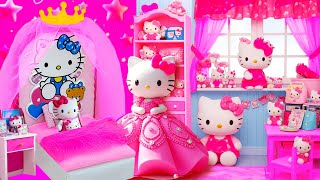 Who Gets the Pink Princess Dress? Hello Kitty Doll Dressing Up & Mini Pink Accessories
