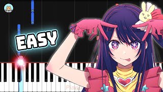 Oshi no Ko OP  'Idol'  EASY Piano Tutorial & Sheet Music