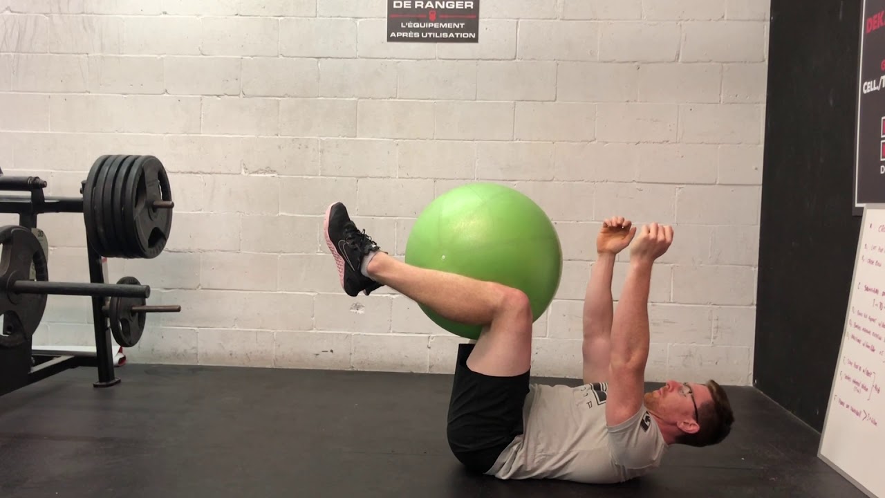 Swiss Ball Anti Rotation Hips Internal Rotation Hold Against Swiss Ball - YouTube