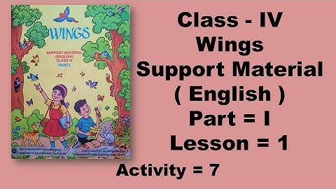 Class four wings  Lesson 1 Fairy Tales Activitiy - 7 Support Material Part 1