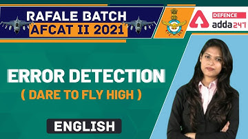 AFCAT 2 2021 English | Error Detection | Dare to fly High
