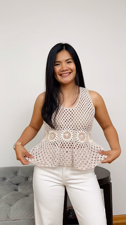 Hoping to get unstuck with this crochet top🤞 #crochettops