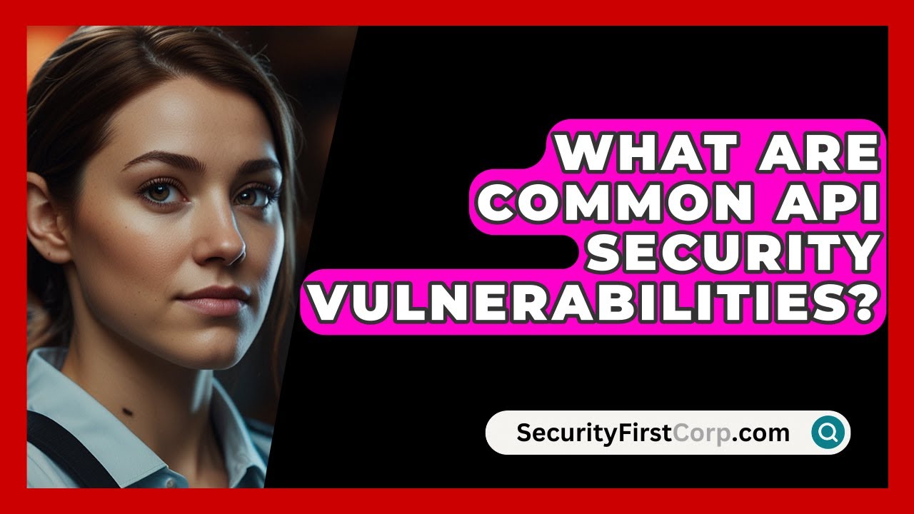 What Are Common API Security Vulnerabilities? - SecurityFirstCorp.com