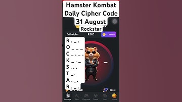 31 August Hamster Kombat Daily Cipher Code. #hamsterkombat #hamsters #hamsterkombatcipher