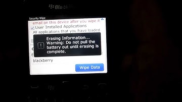 Erase All User Data, Apps on Any Blackberry Phone