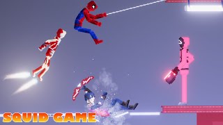 Marvel Superheroes Play Squid Game Glass Bridge - People Playground 1.22.3