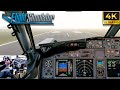 Flight Simulator Stunning Foggy Departure Bergerac | MSFS INSANE REALISM in 4K! | Boeing 737-800