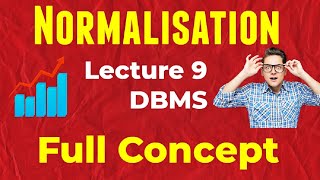 Normalisation I DBMS | Lecture 9 | Full Concept