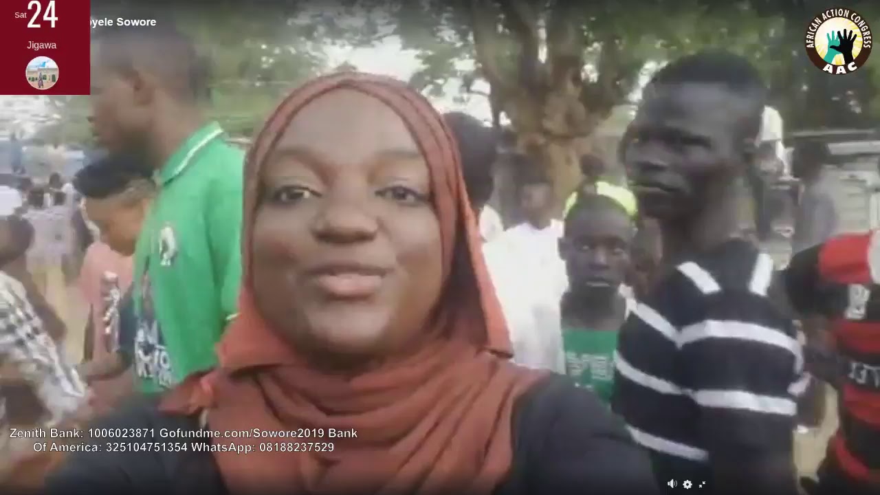 LIVE: #Sowore2019 #TakeitBackTVJigawa Rally for Fatima Sanni Muhammad ...