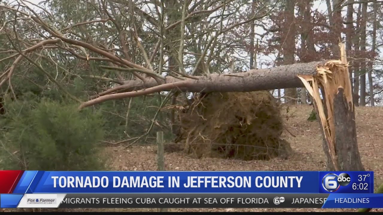 Tornado damage in Jefferson County